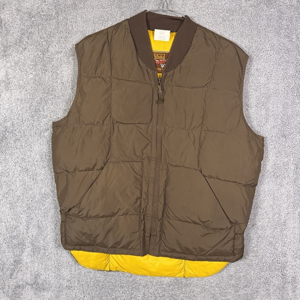 Walls Blizzard Pruf Down Puffer Vest Mens M Quilted Full Zip USA 80s 90s Utility